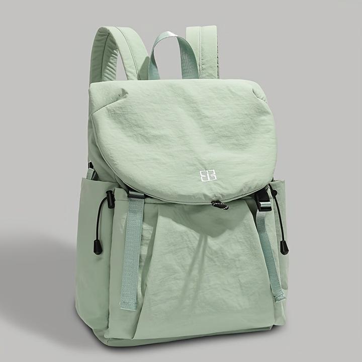 Produktbild Only-Bags.Store Nylon Freizeitrucksack - Leichte, einfarbige Reise-, Einkaufs- und Schultasche mit verstellbaren
