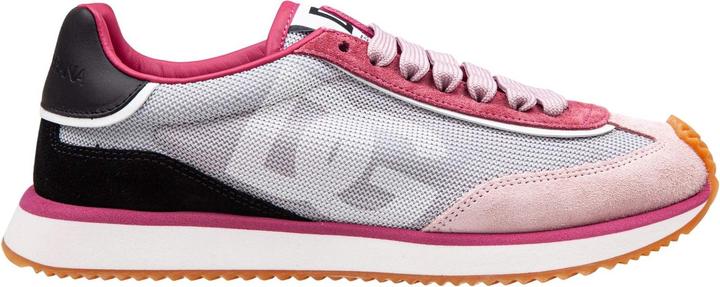 Actual product image Dolce & Gabbana dragon sneakers in mixed materials in grey and fuchsia (42)