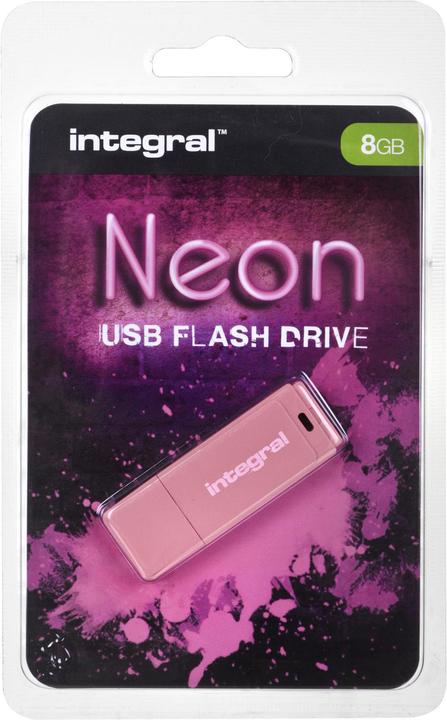 Produktbild NEON USB Flash Drive 8 GB USB Type A 2 Pink (8 GB, USB-A)
