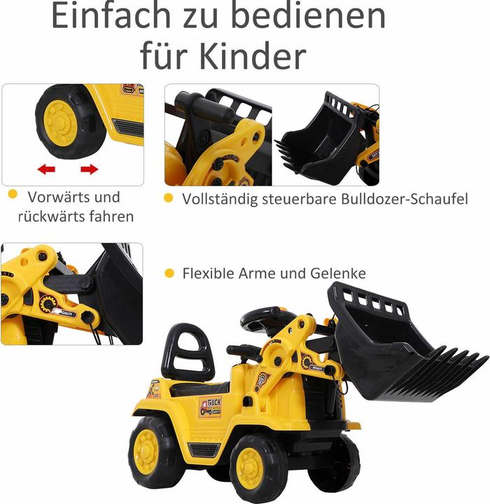 Image du produit Homcom Tracteur à pédales avec espace de rangement