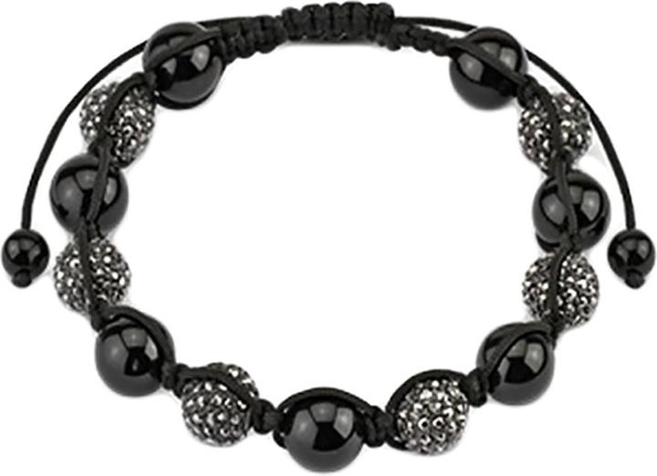 Produktbild Star Piercing Kette aus Kugeln schwarz mit Kristallen (Chirurgenstahl 316L, ohne Messing)