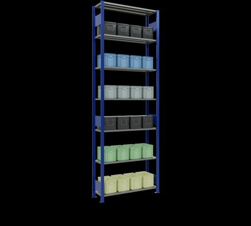 Immagine prodotto Schulte Lagertechnik Sistema di scaffalature di base senza viti MULTIplus150 con ripiani di lunghezza