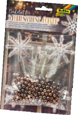 Image du produit Folia Étoiles en perles Copper, 5 pièces