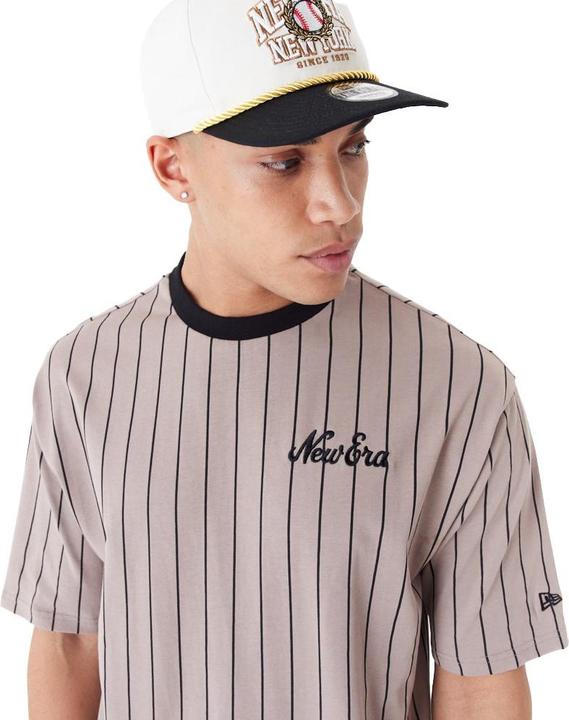 Actual product image New Era Oversized shirt - PINSTRIPE ash brown - XL (XL)