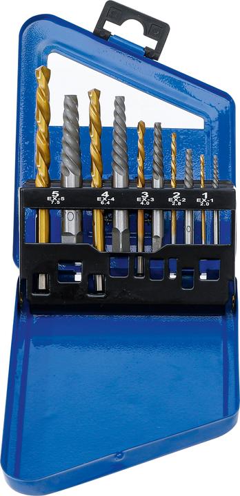 Produktbild BGS Schraubenausdreher und Linksbohrer-Satz (6.4 mm, 2.8 mm, 2 mm, 7.5 mm, 4 mm)
