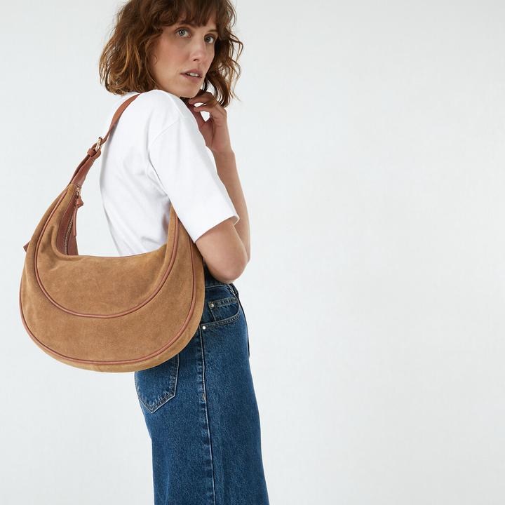 Produktbild La Redoute Collections Hobo-Bag aus Spaltleder