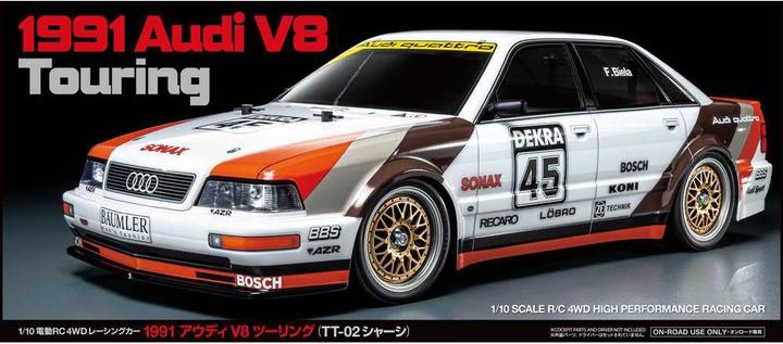 Actual product image Tamiya 1:10 RC Audi V8 Touring Car TT02 RTR Set