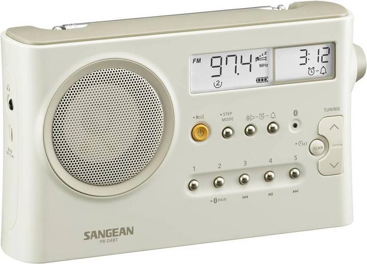 Actual product image Sangean PR-DA BT Table Radio, Pastel Cream (LW, MW, FM, KW, Bluetooth)