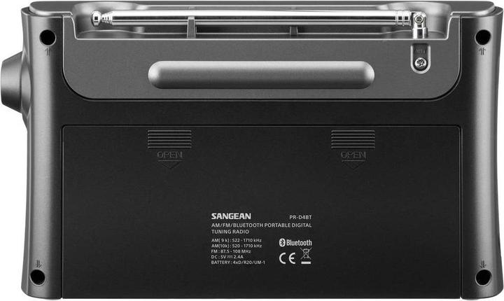 Produktbild Sangean PR-DA BT Tischradio, Metal Grey (FM, MW, LW, KW, Bluetooth)