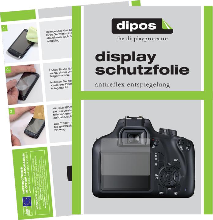 Dipos Displayschutzfolie Antireflex (Displayschutz, Canon EOS 2000D)
