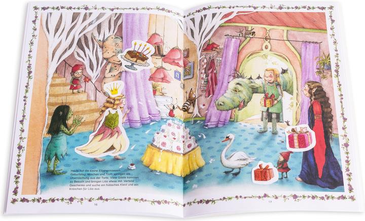Actual product image Lilia, the little elf princess. Glitter sticker fun. Create Lilia's magical world