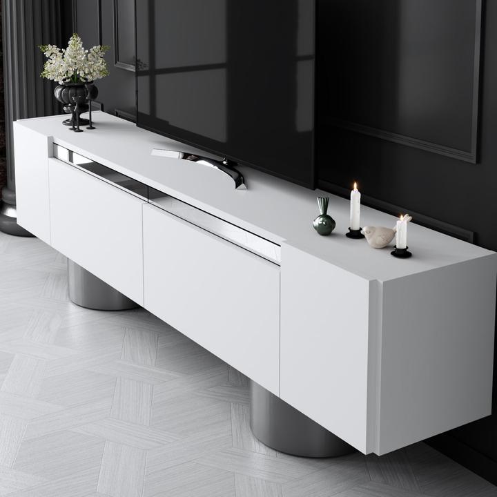 Actual product image Skye Decor Bohem Silver TV Stand (180 x 50 x 30 cm)