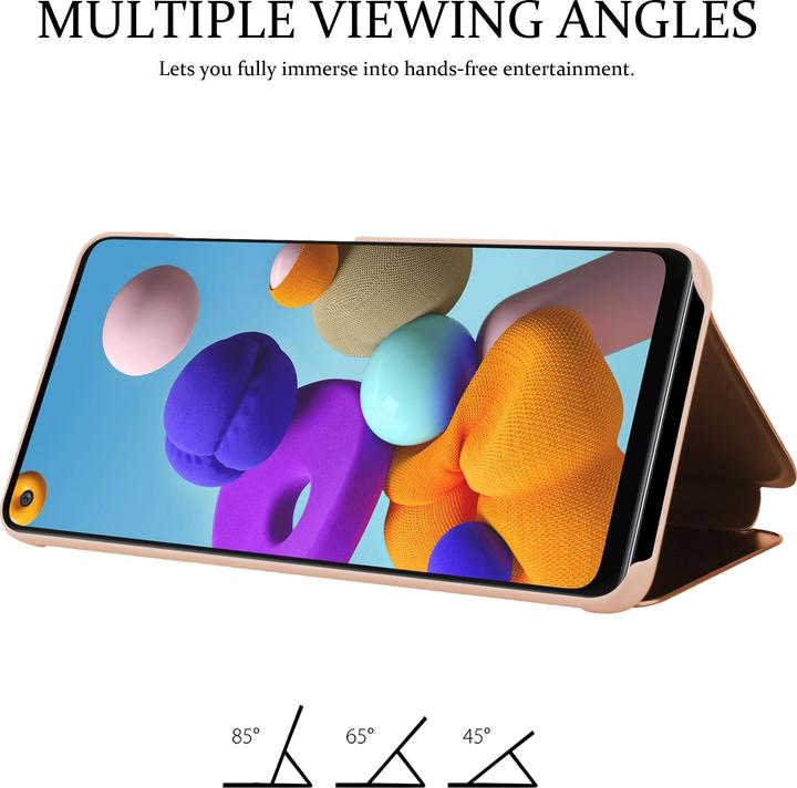 Actual product image Cadorabo Book Smart View Mirror Cover (Samsung Galaxy A21s)