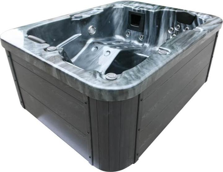 Image du produit Home Deluxe Jacuzzi d'extérieur BLACK PEARL, 27 jets de massage, éclairage, escalier et couverture thermique, 3
