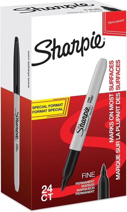 Sharpie Permanent-Marker (Schwarz, Grau, 0.90 mm, 24 x)