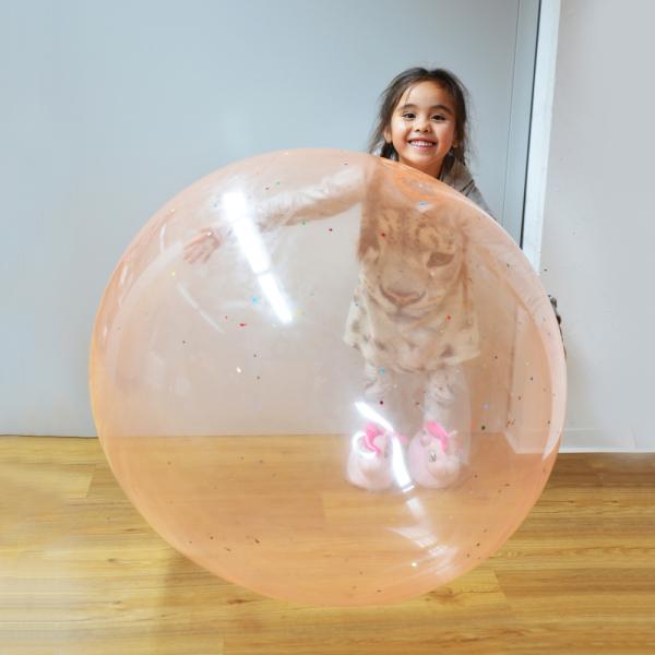 Produktbild Kögler Anti-Gravity Balloon, Blasenball, mit Aufblasröhrchen, Konfetti, 90cm