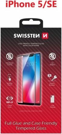 Produktbild Swissten Glass Color Frame Case-Friendly iPhone 5/SE - White