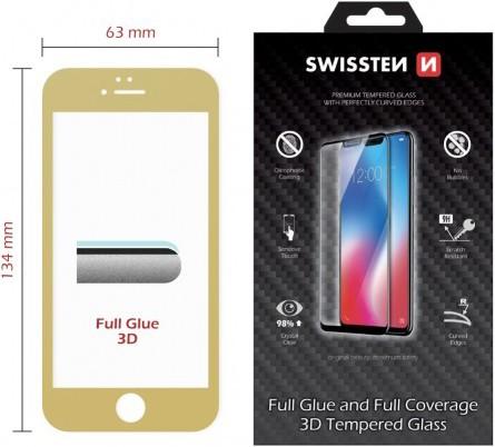Actual product image Swissten Ultra Durable 3D Full Glue Glass for iPhone 6/6S - Gold (1 Piece, Apple iPhone 6, Apple iPhone 6s)
