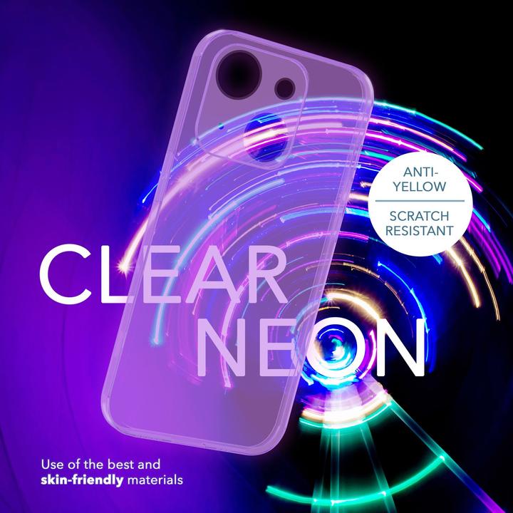 Produktbild Nalia Klar Transparente Neon Silikon Hülle (Apple iPhone 14 Plus)