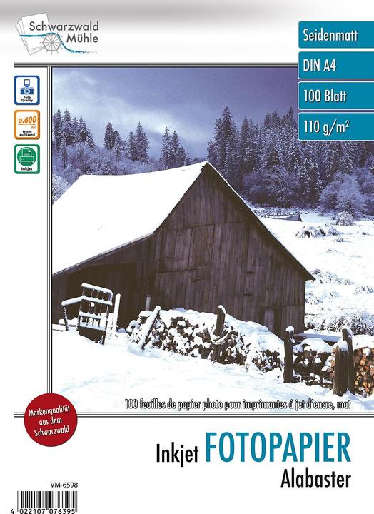Produktbild Schwarzwald Mühle 500 Blatt Alabaster (110 g/m², A4, 500 x)