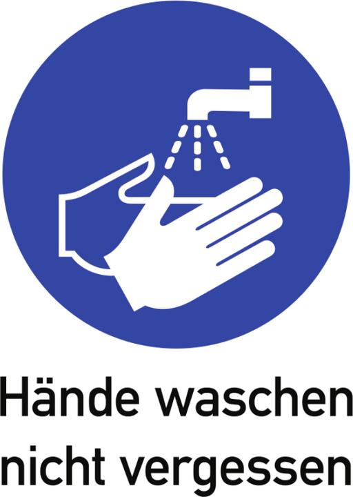 Moravia Do not forget to wash your hands sign Foil, 131x185 mm