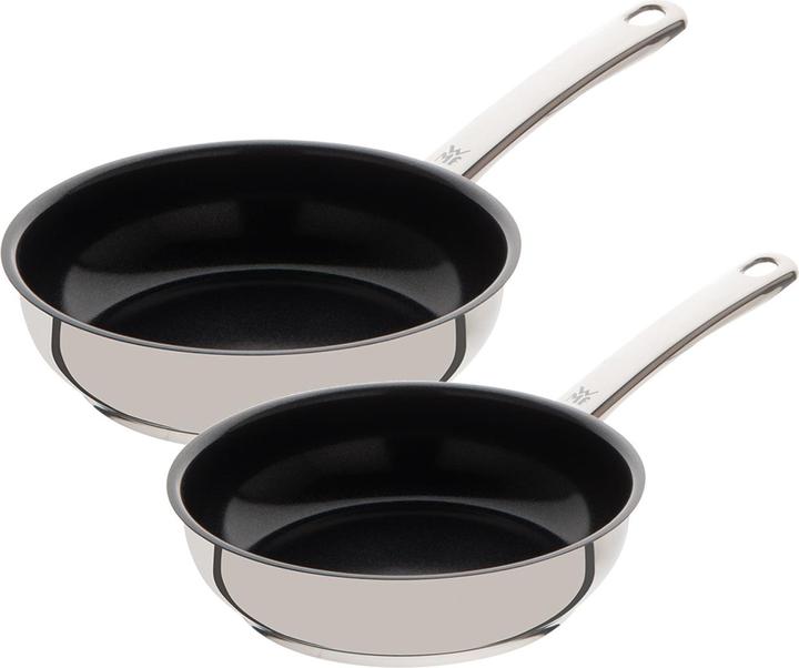 Produktbild WMF Pfannenset Bratpfanne 2tlg 24+28 Induktion Devil Edelstahl beschichtet (28 cm, Bratpfanne, Edelstahl)