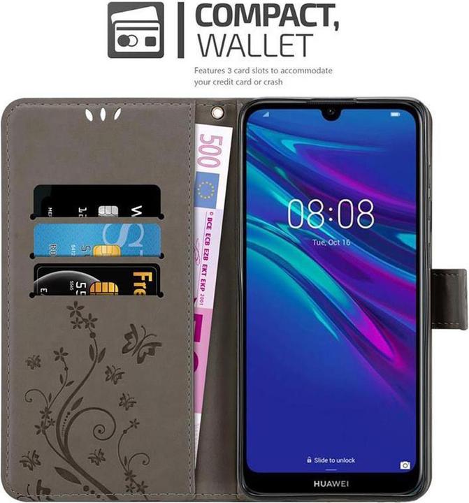Image du produit Cadorabo Couverture du livre de fleurs (Huawei Y6 (2019))