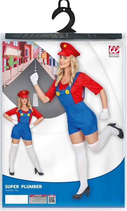 Image du produit Widmann Super Mario plombier avec costume et chapeau femme costume (XS)