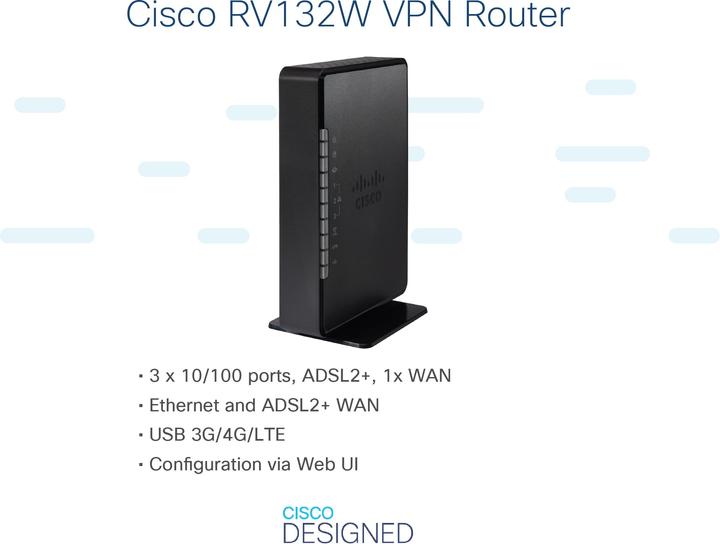 Actual product image Cisco RV132W: WLAN VPN Router