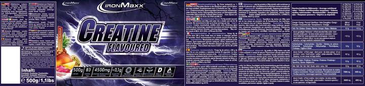 Nährwerte und Zutaten IronMaxx Creatine Flavoured (1 Stück, Pulver, 500 g)