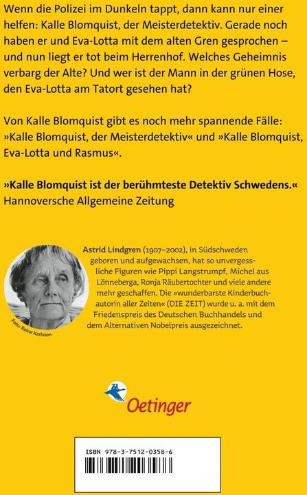 Image du produit Kalle Blomquist 2. Kalle Blomquist lebt gefährlich (Allemand, Astrid Lindgren, Charles Kurt Peters, Jutta Bauer, 2023)