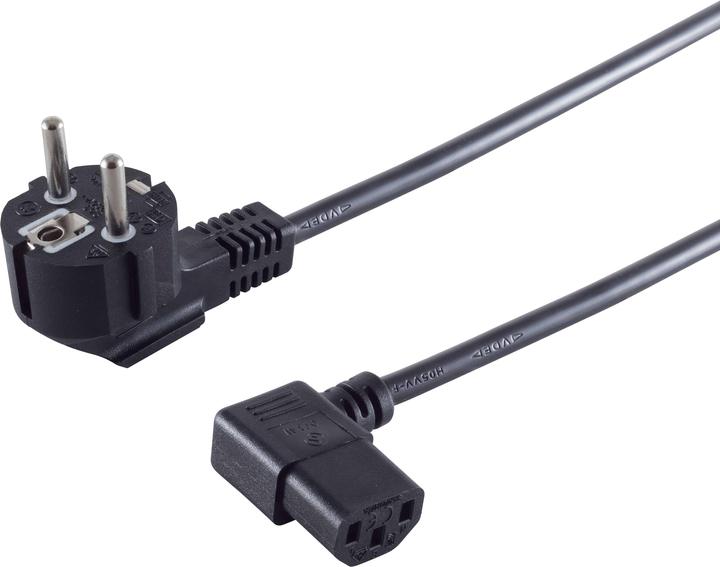 S-Conn Schuko supply cable - C13 1.8 m black (1.80 m)