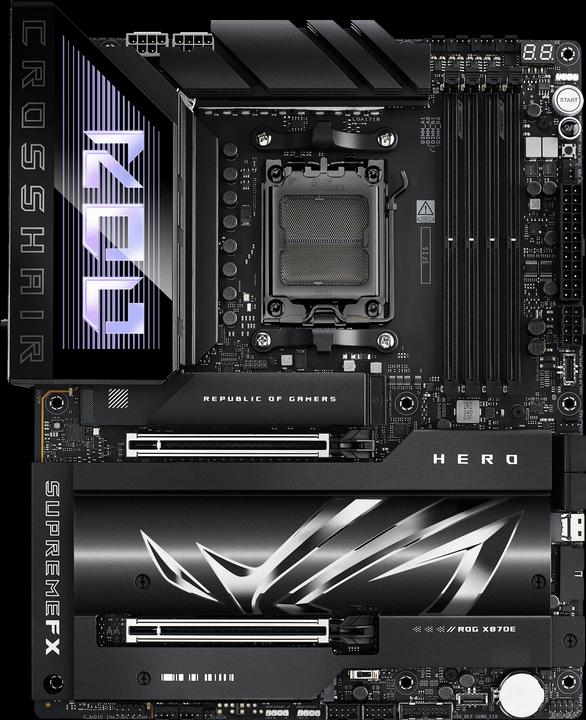 Actual product image ASUS Rog Crosshair X870e Hero (AM5, AMD X870E, ATX)
