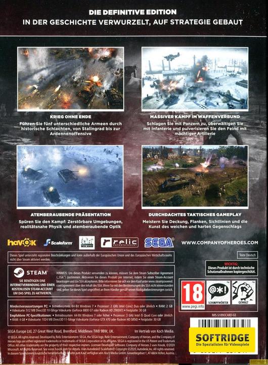 Produktbild Sega Company of Heroes 2: All Out War Edition (PC, DE)