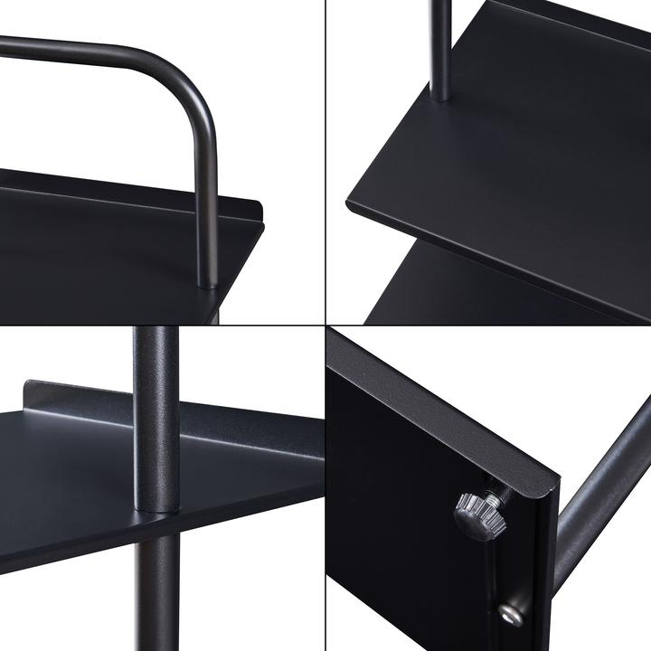 Actual product image En.Casa Schuhregal Poytya Stahl 96x34x32 cm Schwarz