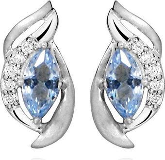Image du produit Silver Cat Charming Silver Earrings With Blue Synthetic Spinel Sc460