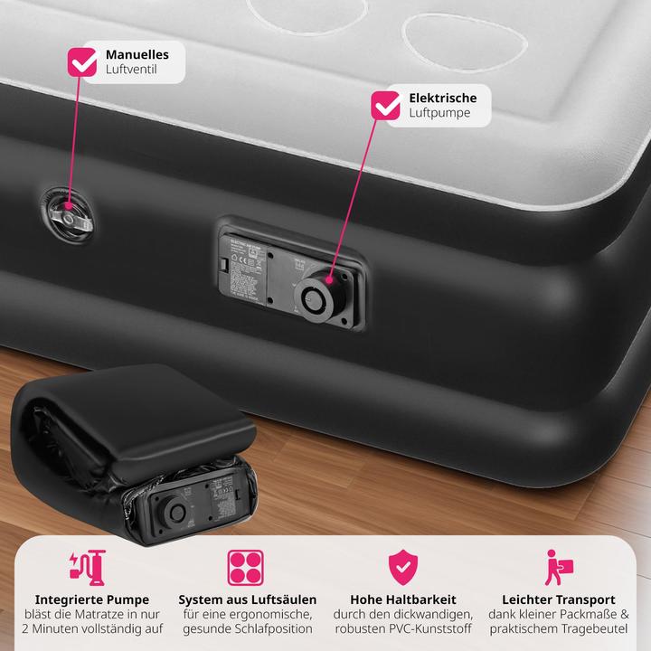 Produktbild tectake Aufblasbare Matratze AirDreams mit Elektropumpe