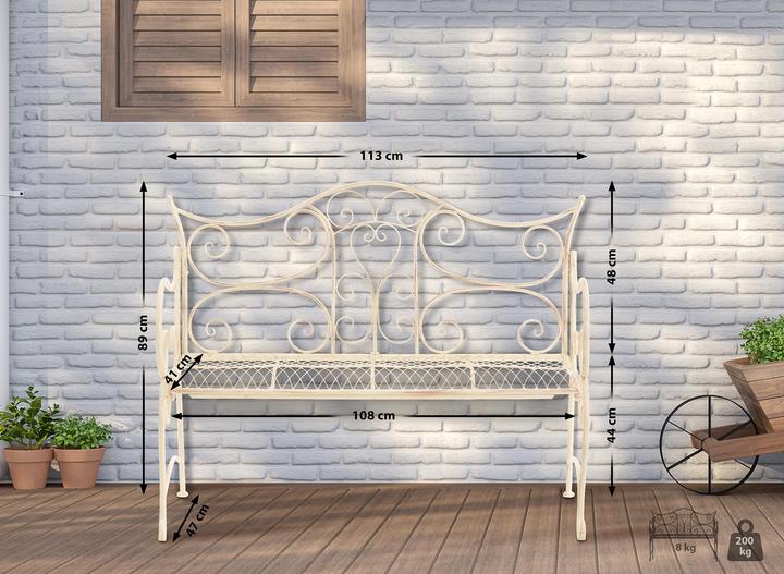 Actual product image CLP 2-seater iron bench Tara