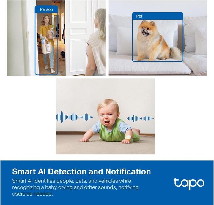 Actual product image TP-Link AI Home Security Wi-Fi Camera (2560 x 1440 Pixels)