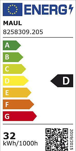 Energie-Label Maul Stehleuchte LED juvis sensor dimmbar (7200 lm)
