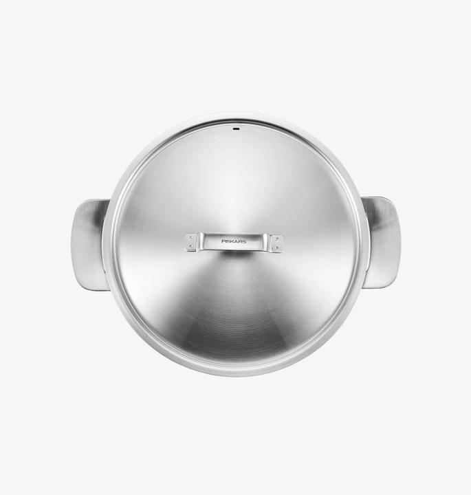Actual product image Fiskars All Steel Roaster with lid, 28cm (28 cm, Casserole + Stewpot, Stainless steel)