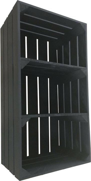 Produktbild Holz Zollhaus Regal Vintage Schwarz 40 x 75 cm (30 x 42 x 75.5 cm)