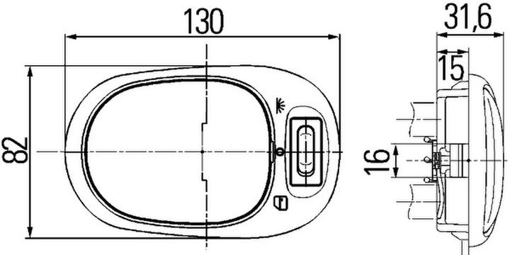 Actual product image Hella Interior light interior halogen for MASSEY FERGUSON JOHN DEERE