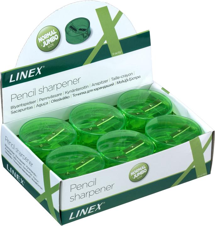 Linex Pencil Sharpener With Container For Standard And Jumbo Sizes