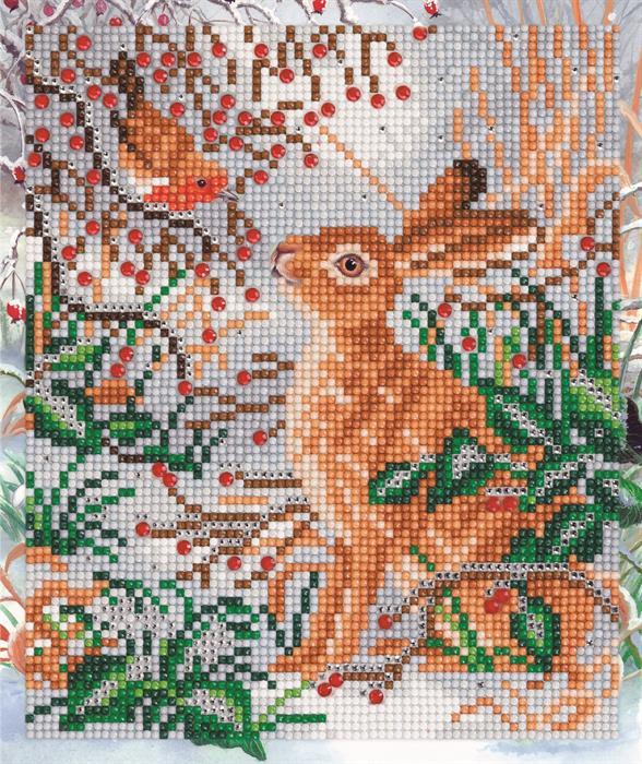 Image du produit Craft Buddy Majestueux Lapin & Rouge-gorge, 21x25cm Tableau avec cadre Crystal Art