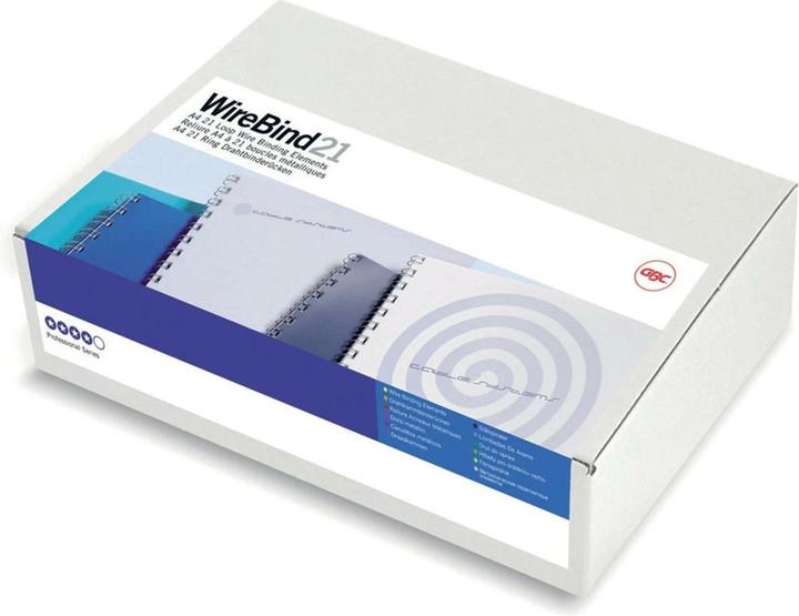 Image du produit GBC Dos de reliure en fil métallique, 12 mm, 21 anneaux, argenté
