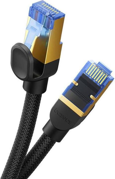 Actual product image Baseus Braided network cable cat.7 Ethernet RJ45, 10Gbps, 0,5m (black) (CAT7, 0.50 m)