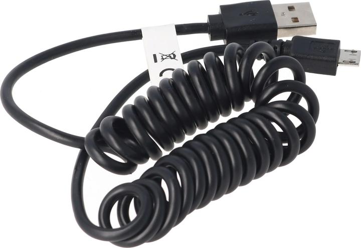 Immagine prodotto AccuCell micro-USB Spiral-Anschlusskabel USB-A Stecker auf micro-USB Stecker (1 m, USB 3.2 Gen 1)