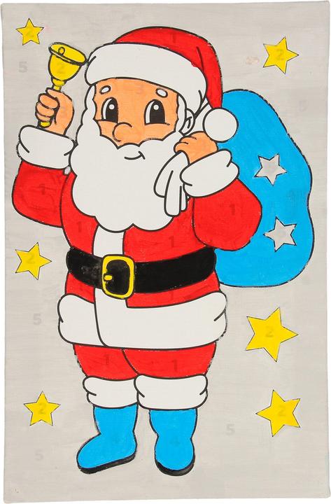 Actual product image Grafix XMAS Canvas painting by numbers - Father Christmas