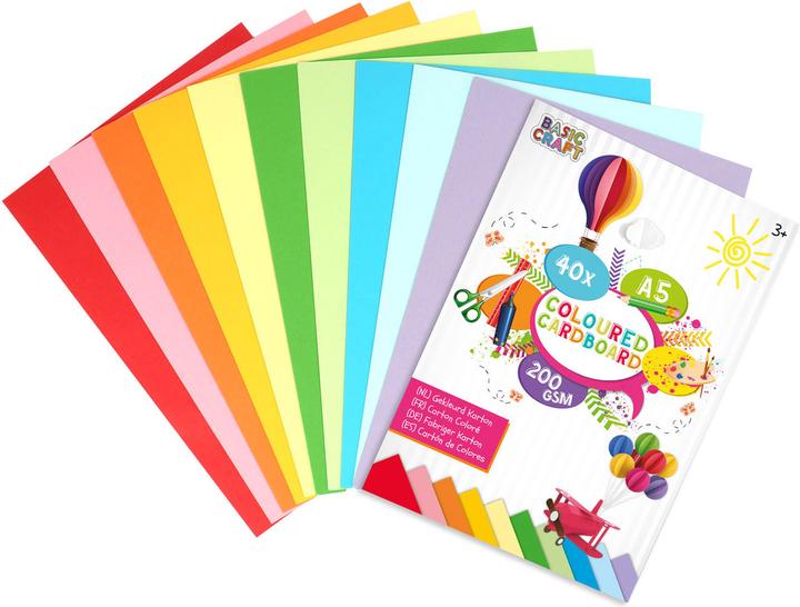 Grafix Craft cardboard A5, 40 pieces 200GSM (200 g/m², 40 x)